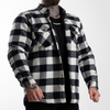 RECKLESS Flannel Jacket - Black/White