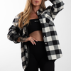 RECKLESS Flannel Jacket - Black/White