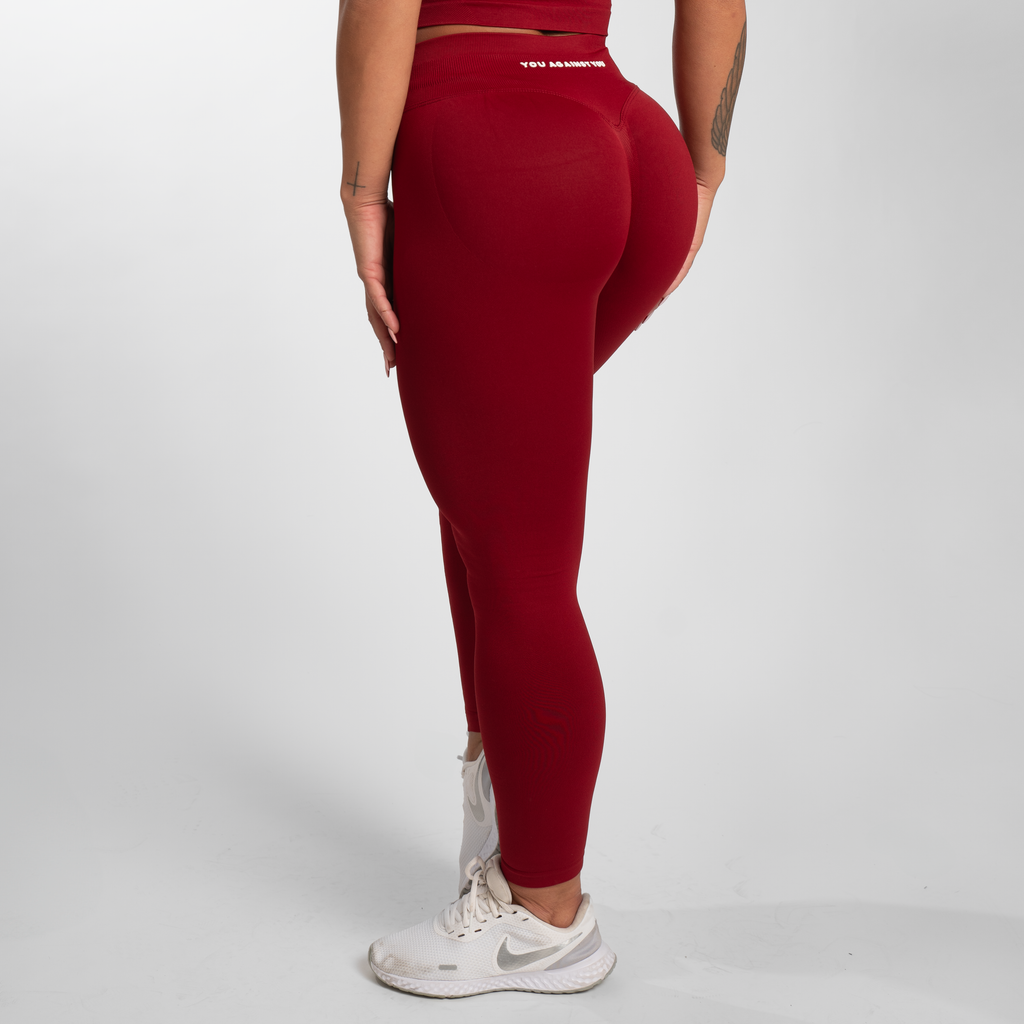 Embrace Scrunch Tights - Deep Red